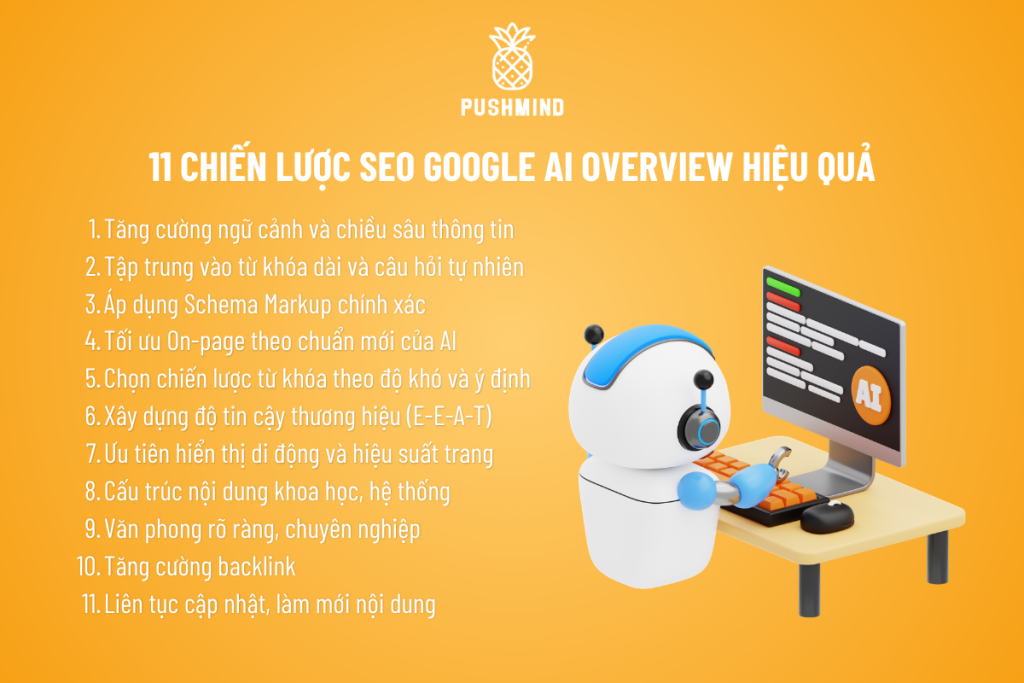 11 Chiến lược SEO Google AI Overview hiệu quả
